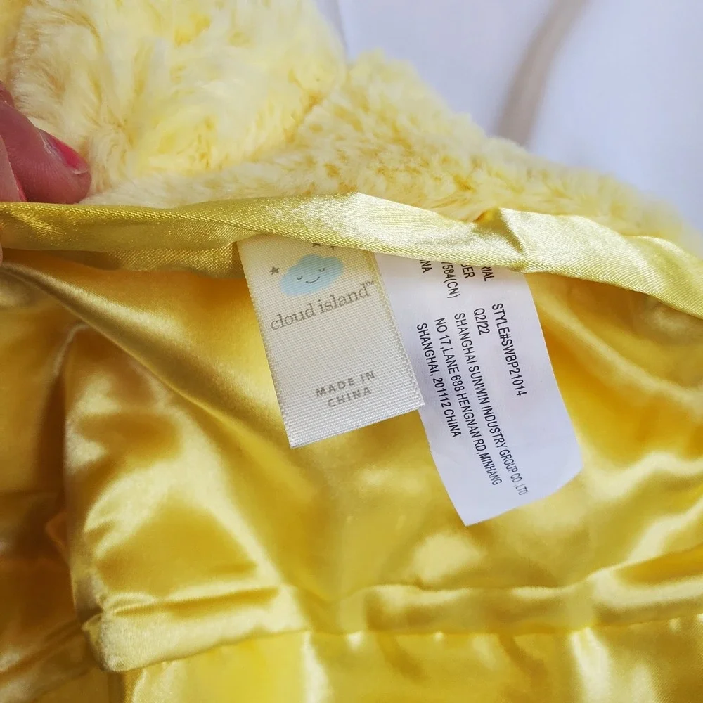 Cloud Island Chicken Chick Lovey Secruity Satin‎ Trim Yellow